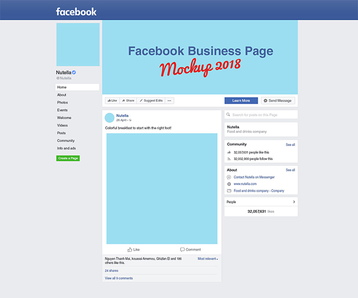 Awesome Facebook Business Page Mockup
