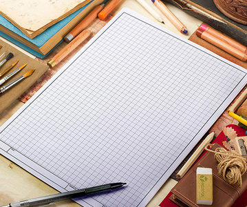 Creative Sketch / Drawing Grid Template Free Download