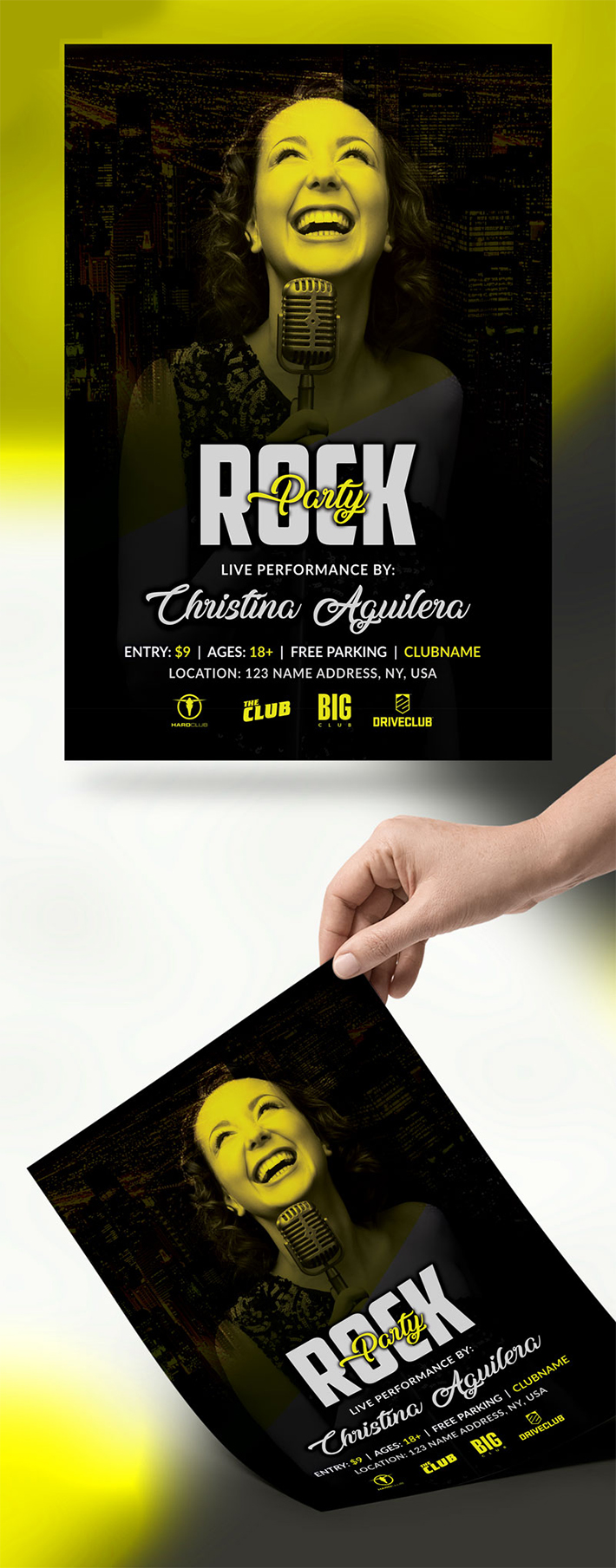 Stylish Party Flyer Template Design