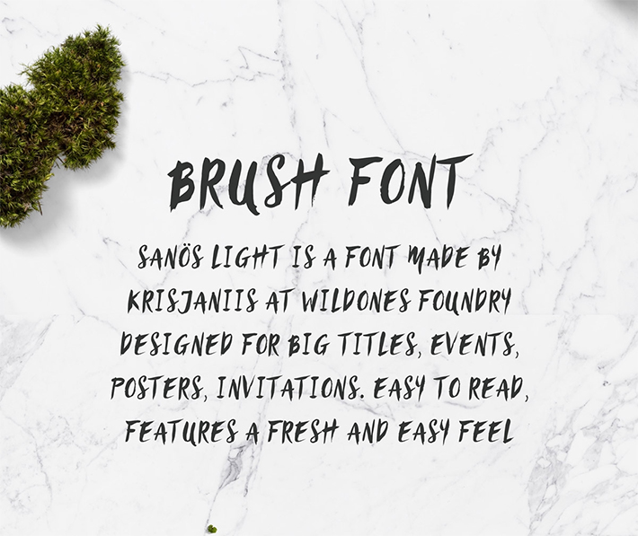 Awesome Sanös Brush or Script Font