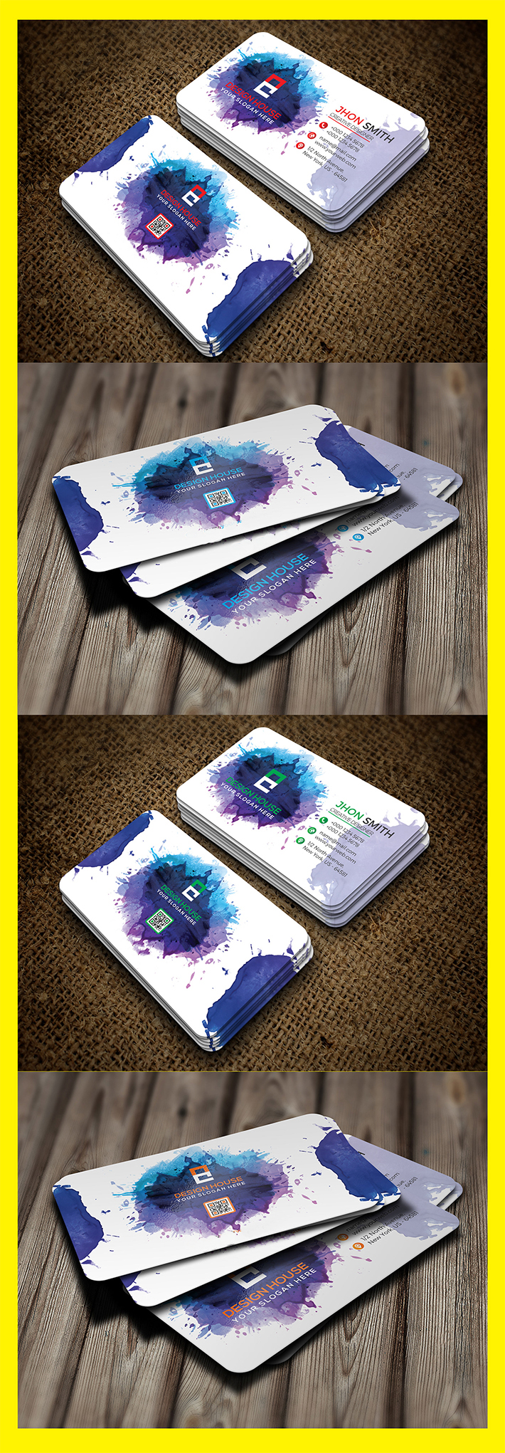 Awesome Watercolor Business Card