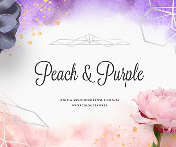 Free Download Awesome Peach & Purple Watercolor textures