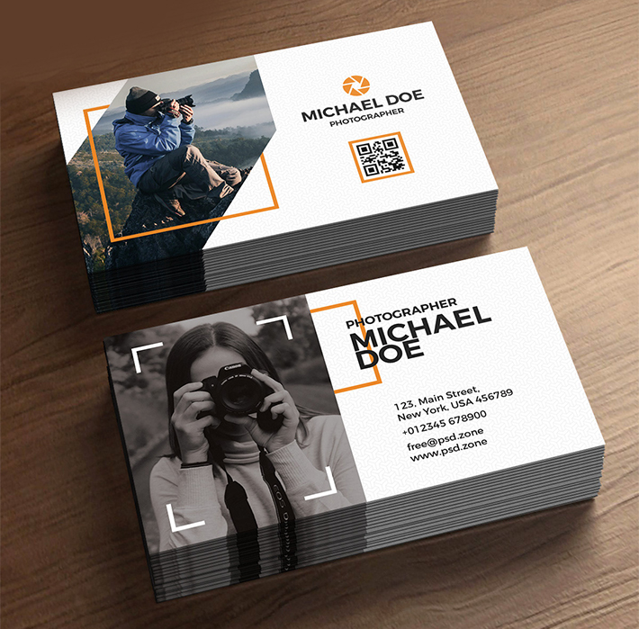 Photographer Business Cards Template Design