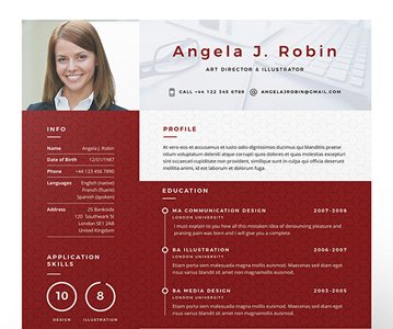 Free Download Awesome Resume / CV Template (PSD)
