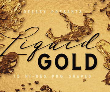 Free Download Awesome 12 Gold & 3D Liquid Shapes