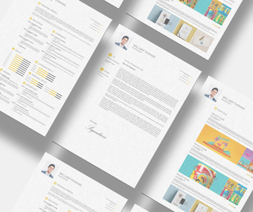 Awesome Resume / CV Template Set Free Download (PSD)