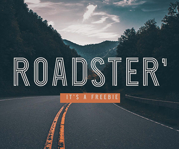 Freebie : Awesome Roadster Line Style Display Font