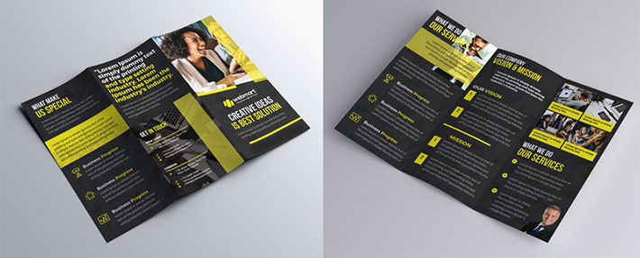 Elegant Tri-Fold Brochure PSD Template