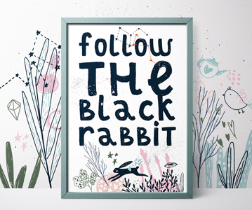 Freebie : Black Rabbit Hand-Drawn Font For Designers