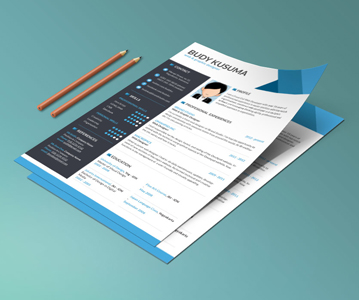 Freebie : Professional Resume / CV PSD Template with Three Colors Option