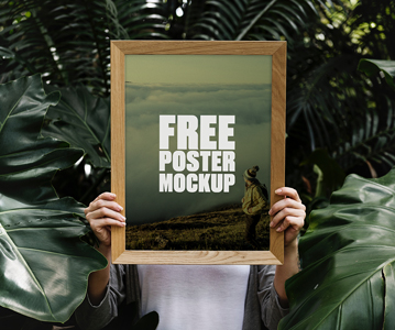 Freebie : Awesome & Stylish Forest Poster PSD Mockup For Designers
