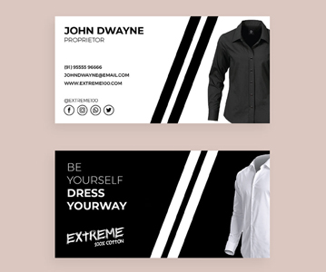 Freebie : Awesome & Stylish Clothing Industry Business Card Templates Design (PSD)