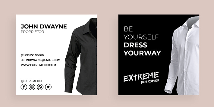 Awesome & Stylish Clothing Industry Business Card Templates Design