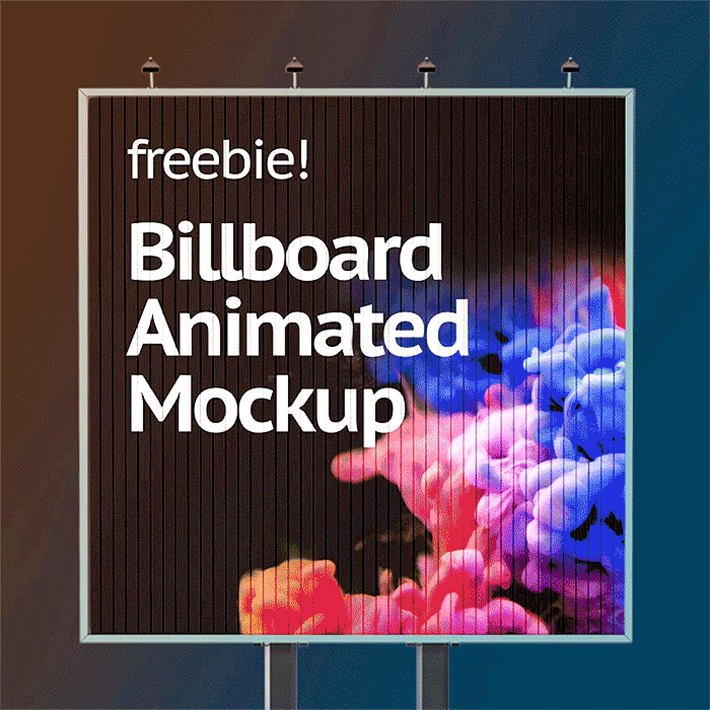 Awesome Outside Animated Billboard PSD Mockup