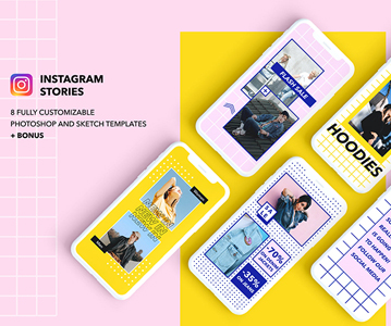 Free Download Creative 8 Instagram Stories Templates for (Online Shop)