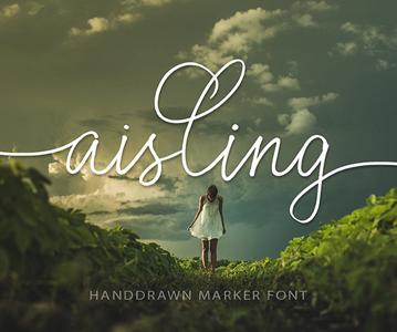 Freebie : Awesome Aisling Hand-Drawn Marker Font For Designers