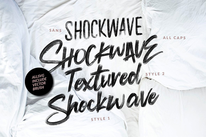 Stylish Shockwave Brush Font