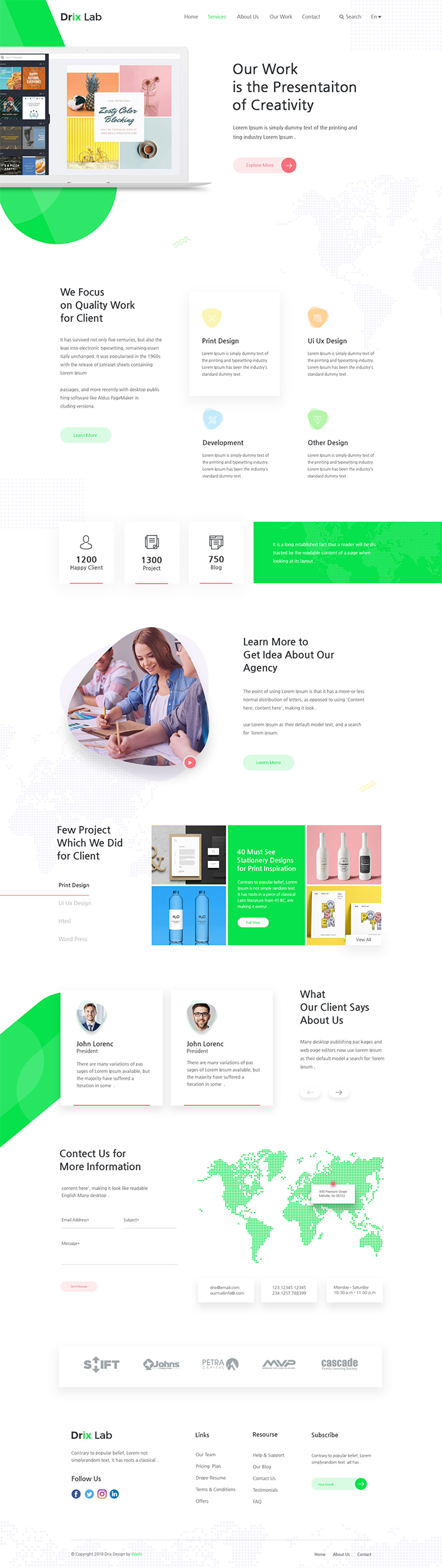 Creative Drix Agency Landing Page Template