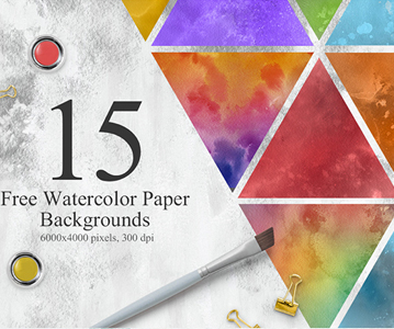 Free Download Awesome 15 Watercolor Colorful Textures For Designers