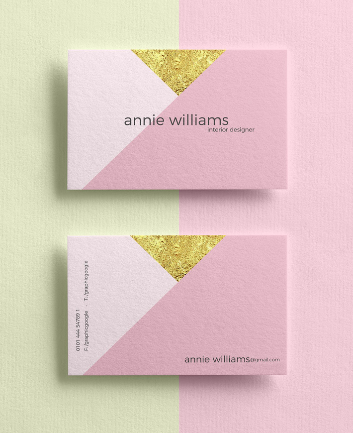 Awesome Texture Business Cards PSD Mockup