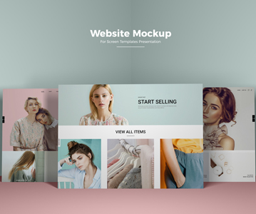 Creative Website First Screen PSD Mockup Free Download