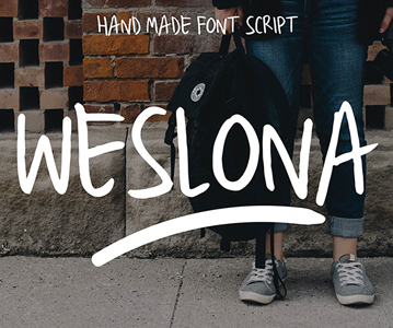 Free Download Stylish Weslona Hand-Made Font For Designers