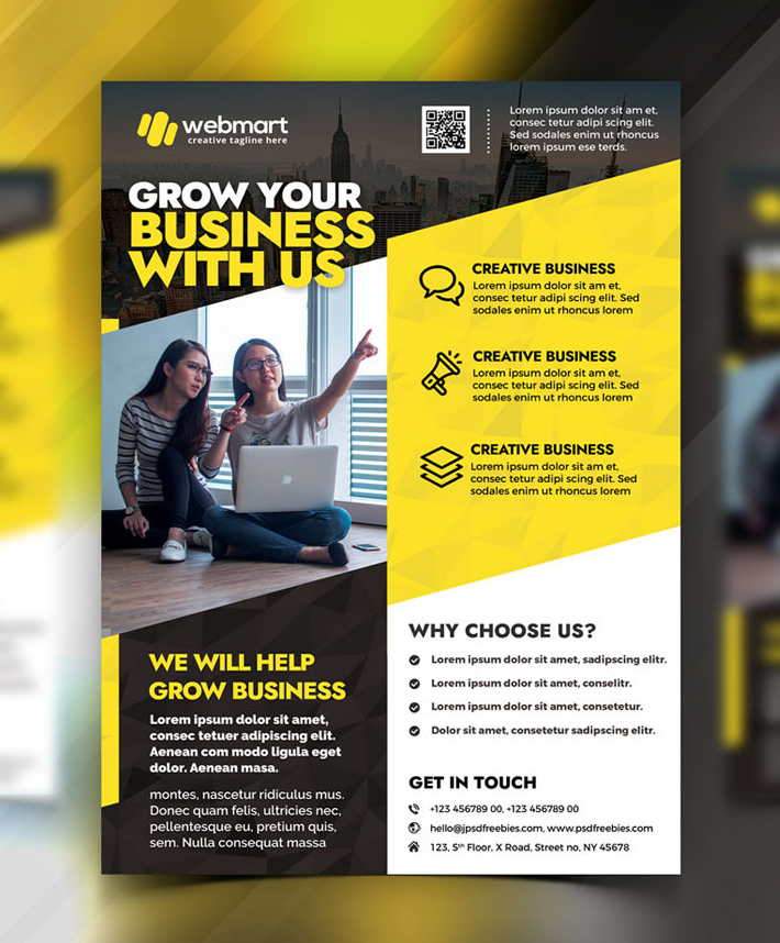 Attractive Business Advertising Flyer PSD Template