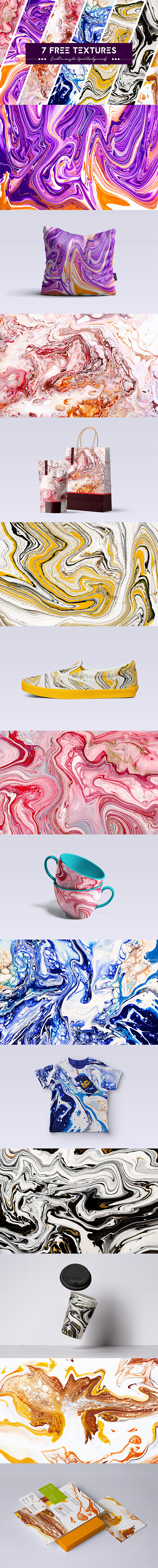 Amazing Hand-Painted Liquid Paints Textures