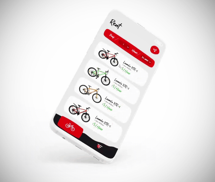 Awesome Travel & Cycle Rental App Design