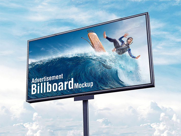 Awesome Sky Billboard PSD Mockup