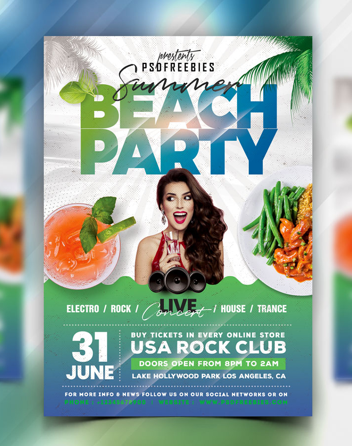 Awesome Summer Beach Party Flyer Template