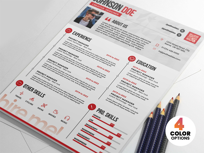 Colorful Print Ready Resume / CV Template