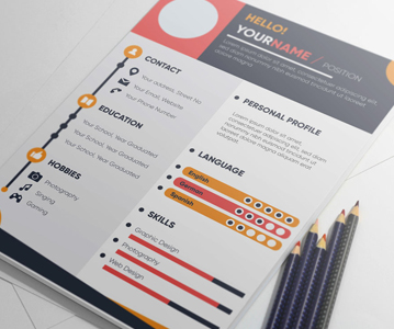 Free Download Creative Print Ready Colorful Resume Template (Vector)