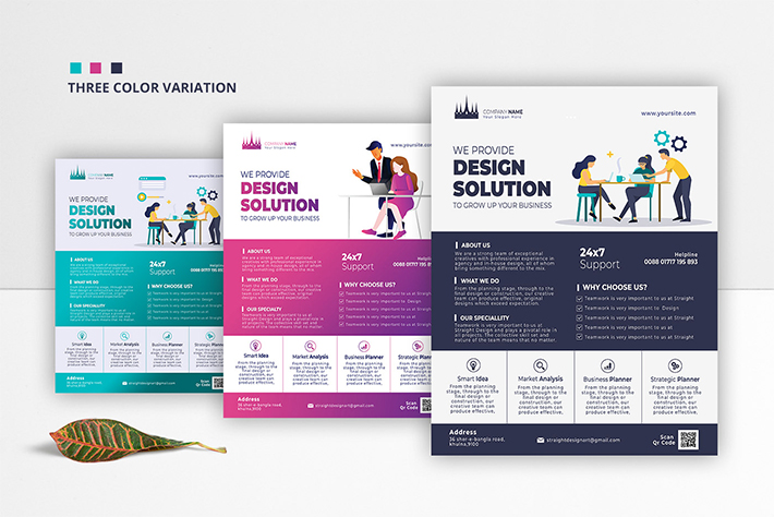 Corporate Print Ready Business PSD Flyer Template