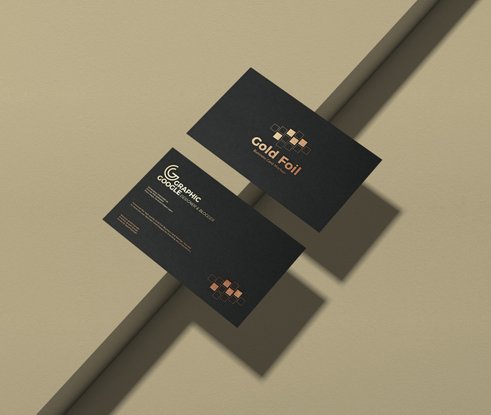 Creative Black Gold Foil Business Card