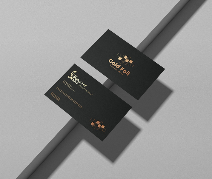Creative Black Gold Foil Business Card