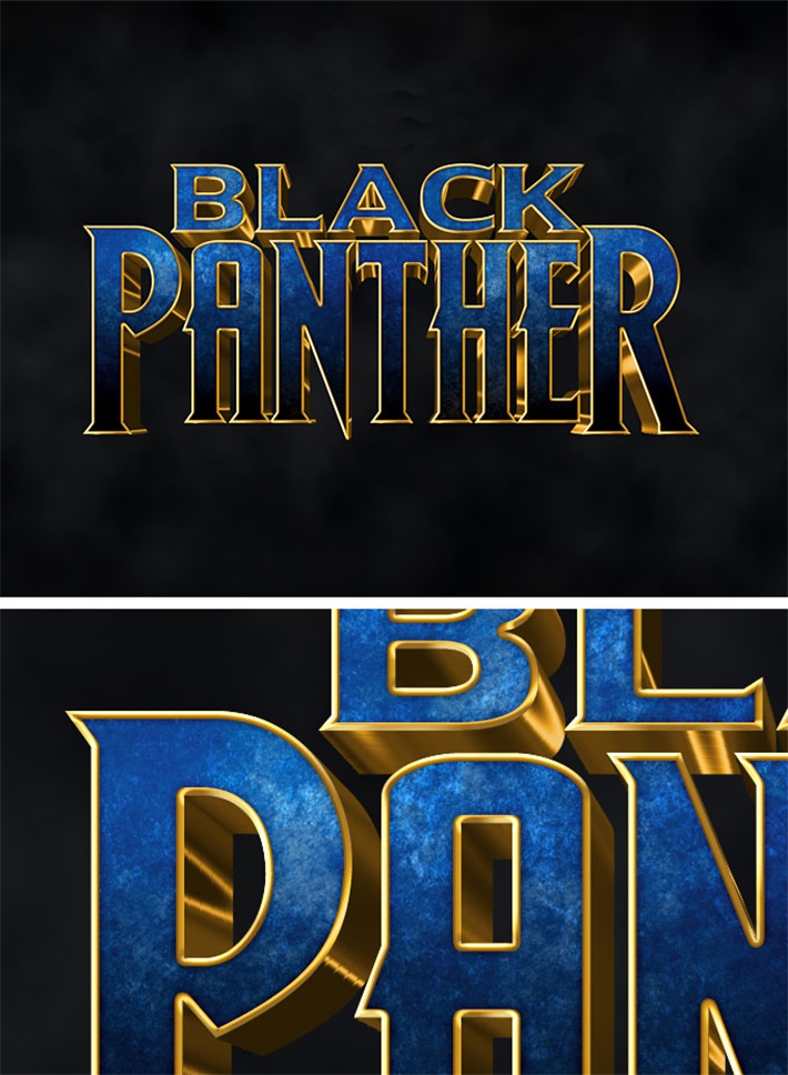 Stylish Black Panther 3D Text Effect