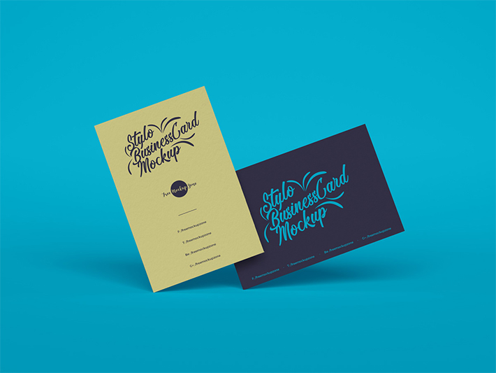 Simple Business Cards Mockup