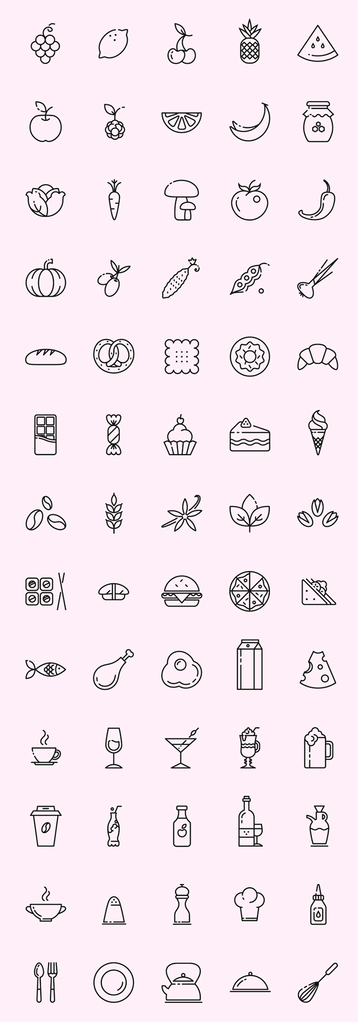 Creative Food icon set