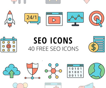 Free Download 40 Creative SEO Icons Collection