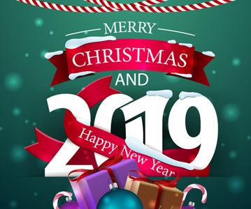 Free Happy New Year And  Christmas Card