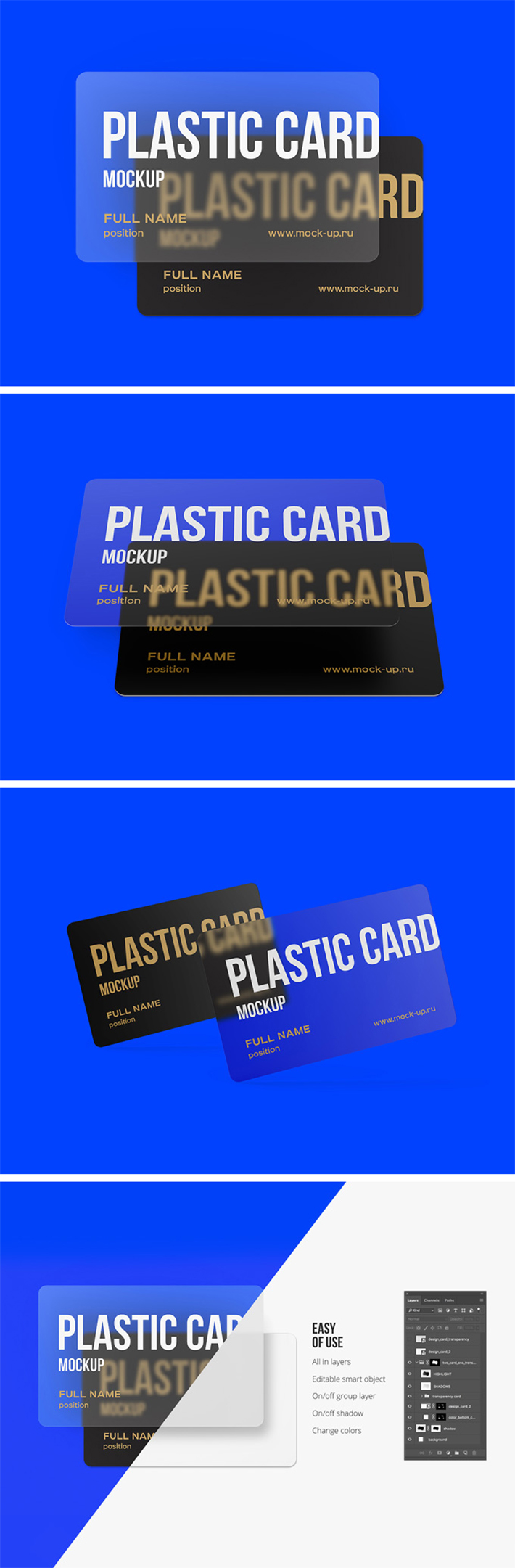 Creative Plastic Card PSD Mockup