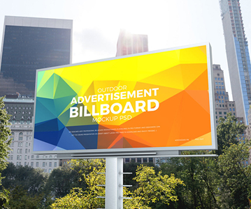 Free Download Stylish Roadside Advertisement Billboard PSD Mockup
