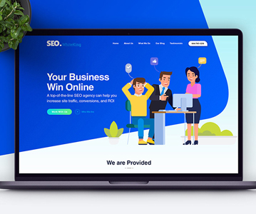 Free Download Creative Business SEO Website PSD Template (2019)