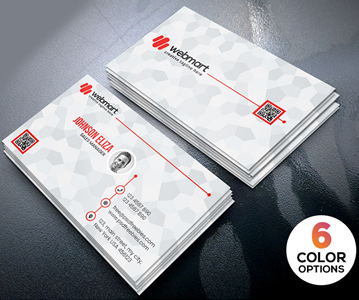 Free Download Elegant Simple Business Card PSD Template (6 Color Options)