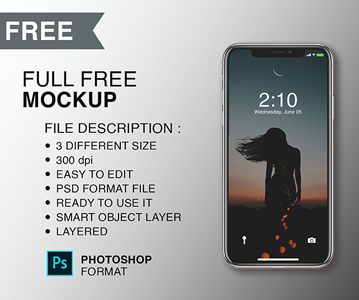 Free Download Awesome Iphone X PSD Mockup