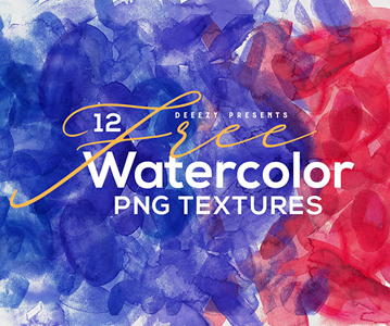 Freebie : 12 Elegant Abstract Watercolor Textures For Designers (PNG)