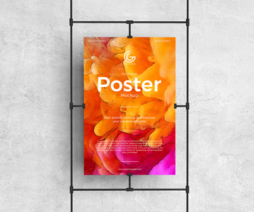 Free Download Stylish Brand Poster PSD Mockup