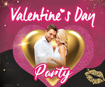 Free Download Elegant Valentines Day Party Flyer PSD Template (2019)