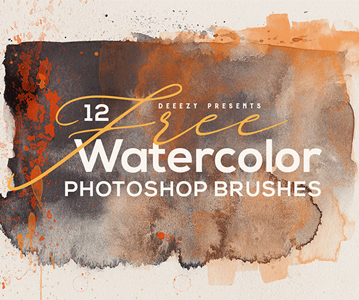 Freebie : 12 Creative Abstract Watercolor Photoshop Brushes